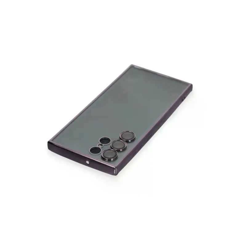 Samsung Galaxy S22 Ultra Kılıf Razer Lensli Silikon - Mor