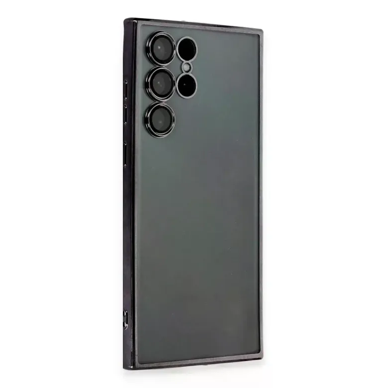 Samsung Galaxy S22 Ultra Kılıf Razer Lensli Silikon - Siyah