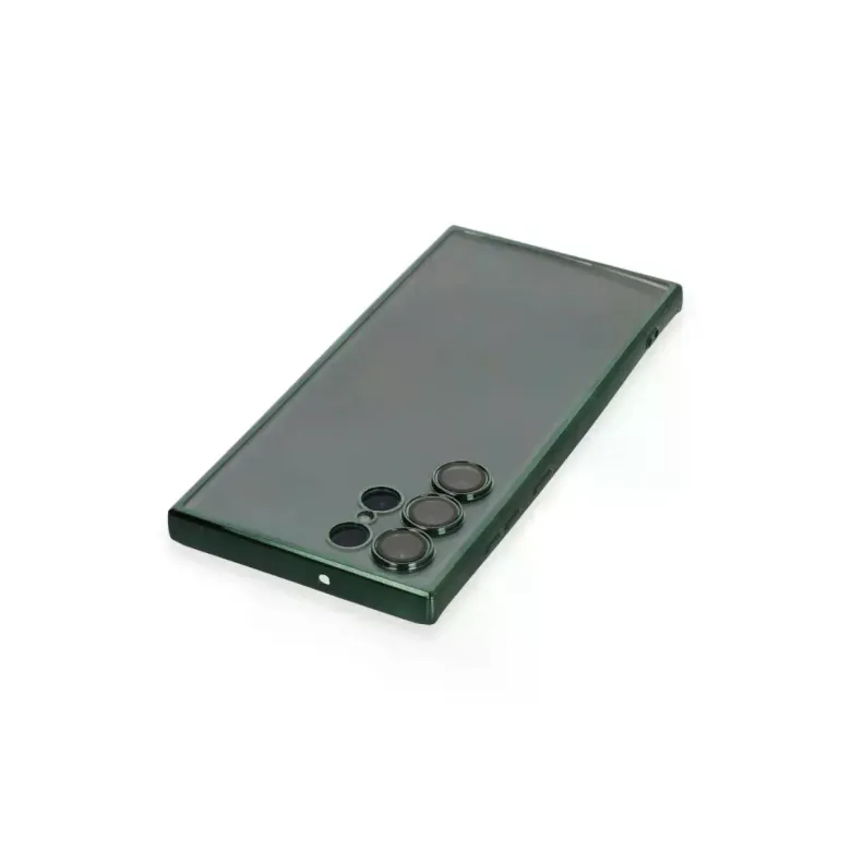 Samsung Galaxy S22 Ultra Kılıf Razer Lensli Silikon - Yeşil