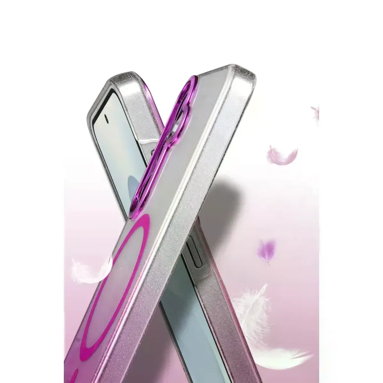 Samsung Galaxy S23 Fe Glossy Magsafe Kapak - Pembe