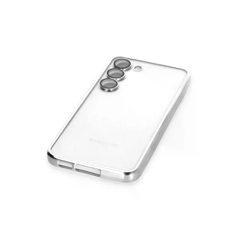 Samsung Galaxy S23 Kılıf Razer Lensli Silikon - Gümüş