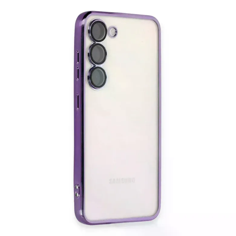 Samsung Galaxy S23 Kılıf Razer Lensli Silikon - Mor