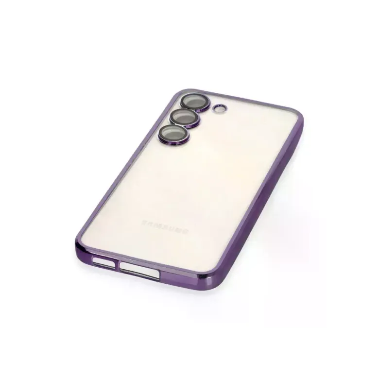 Samsung Galaxy S23 Kılıf Razer Lensli Silikon - Mor