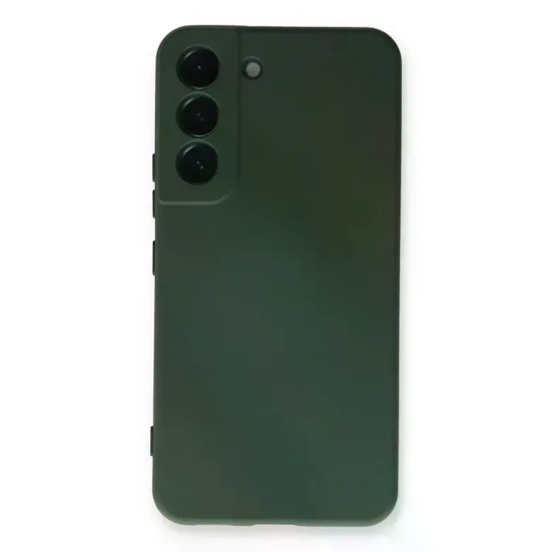 Samsung Galaxy S23 Plus Kılıf Nano içi Kadife Silikon - Koyu Yeşil