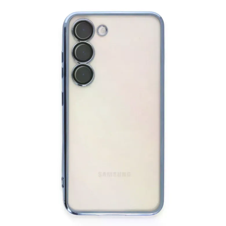 Samsung Galaxy S23 Plus Kılıf Razer Lensli Silikon - Açık Mavi