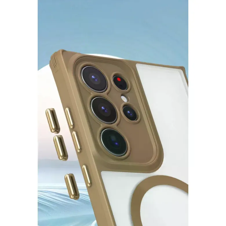 Samsung Galaxy S23 Ultra Kılıf Enka Magsafe Silikon Kılıf - Siyah