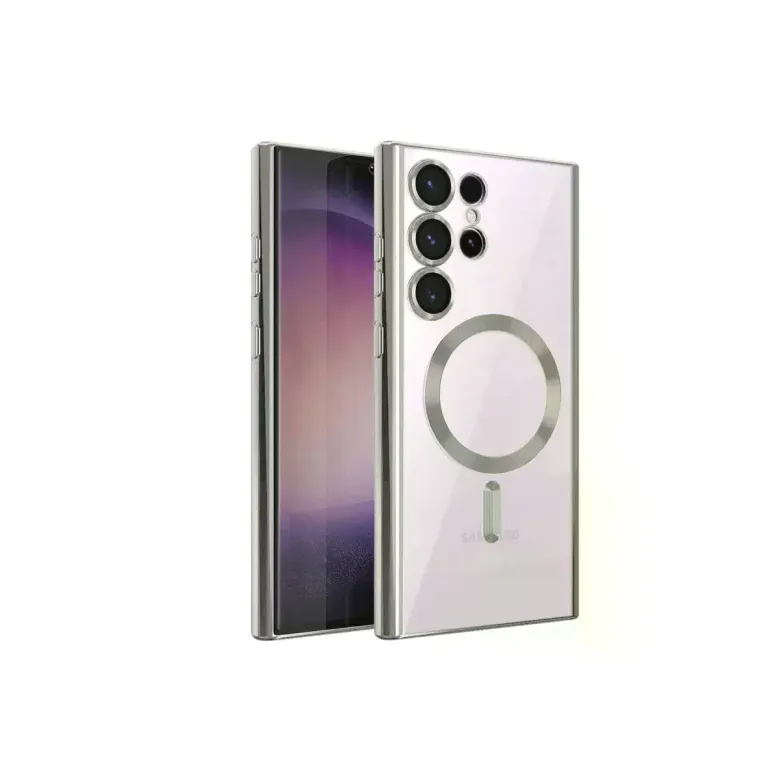 Samsung Galaxy S23 Ultra Kılıf Kross Magneticsafe Kapak - Gümüş