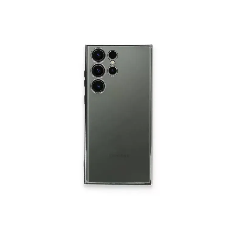 Samsung Galaxy S23 Ultra Kılıf Razer Lensli Silikon - Gümüş