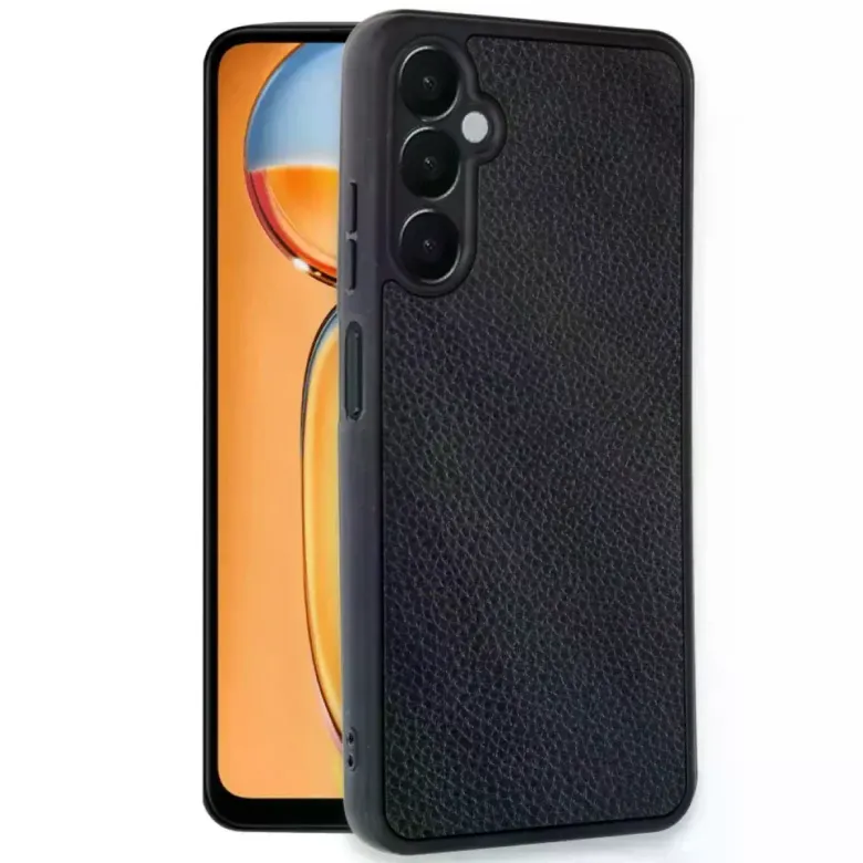 Samsung Galaxy S24 Fe Kılıf Aras Deri Kapak - Siyah