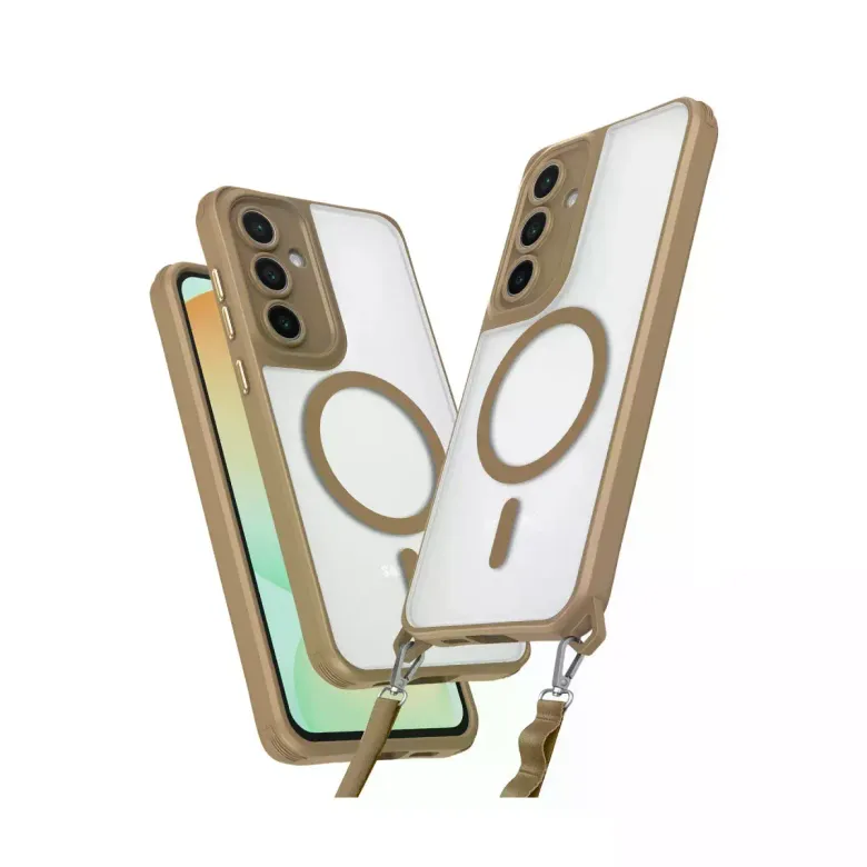 Samsung Galaxy S24 Fe Kılıf Enka Magsafe Silikon Kılıf - Desert