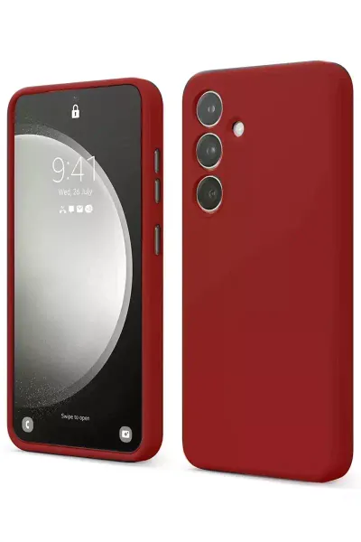 Samsung Galaxy S24 FE Kılıf First Silikon - Kırmızı