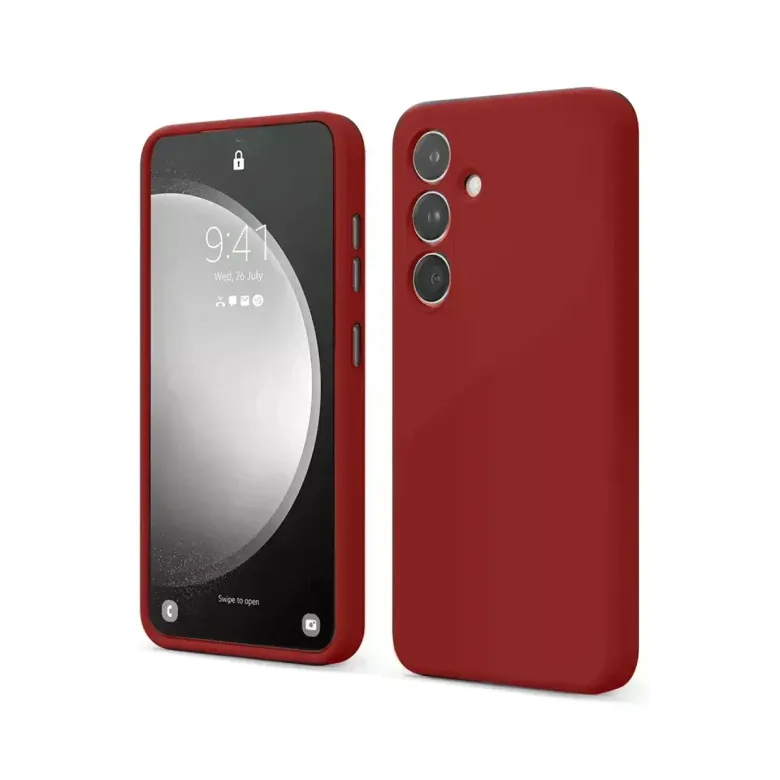Samsung Galaxy S24 FE Kılıf First Silikon - Kırmızı