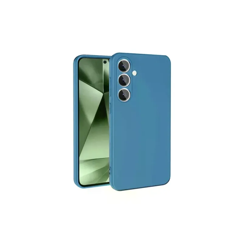 Samsung Galaxy S24 Fe Kılıf Nano İçi Kadife Silikon - Mavi