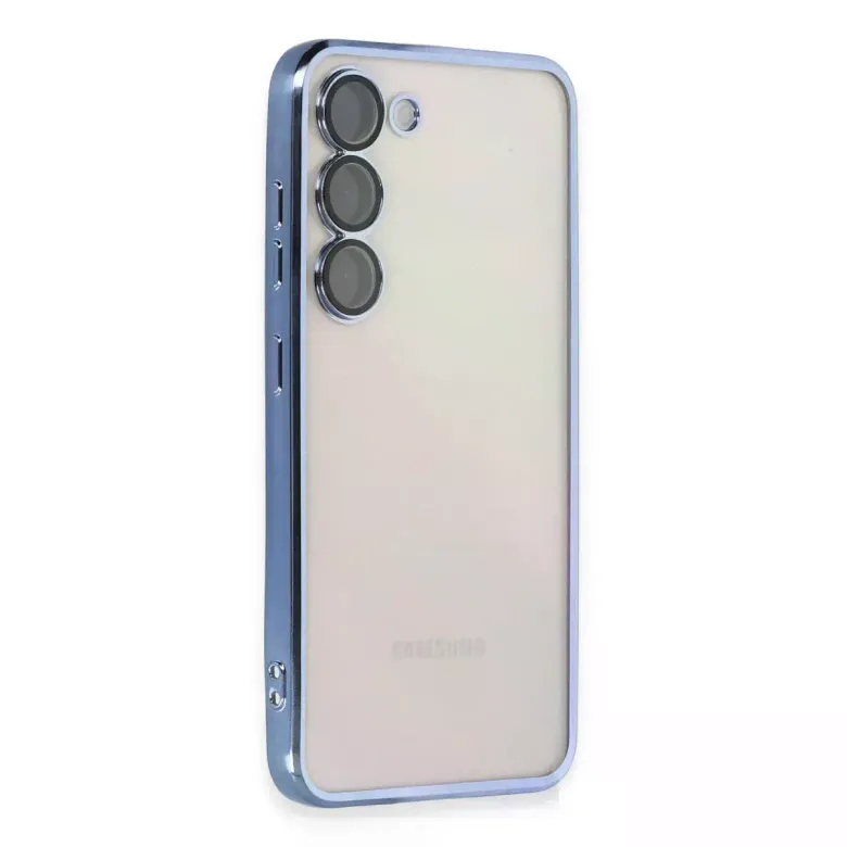 Samsung Galaxy S24 Kılıf Razer Lensli Silikon - Açık Mavi