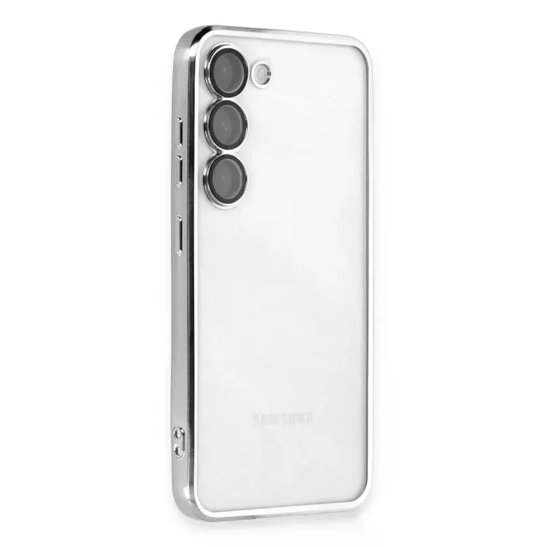 Samsung Galaxy S24 Kılıf Razer Lensli Silikon - Gümüş