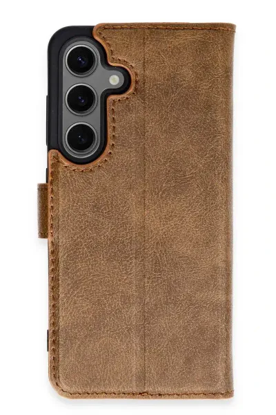 Samsung Galaxy S24 Kılıf Trend S Plus Kapaklı Kılıf - Taba