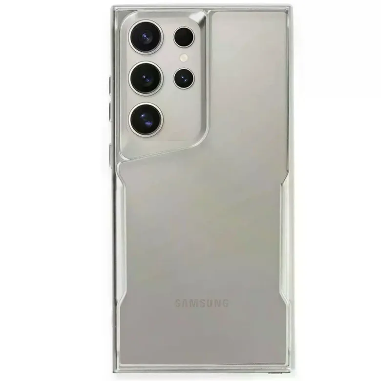 Samsung Galaxy S24 Ultra Kılıf Boyi Silikon Kapak - Gümüş
