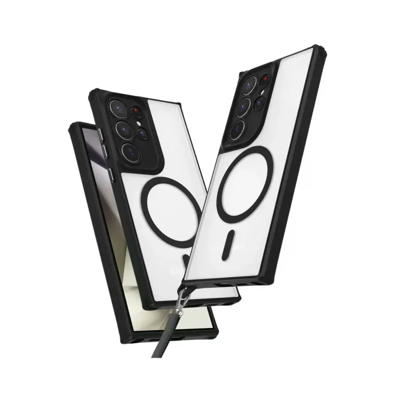Samsung Galaxy S24 Ultra Kılıf Enka Magsafe Silikon Kılıf - Siyah