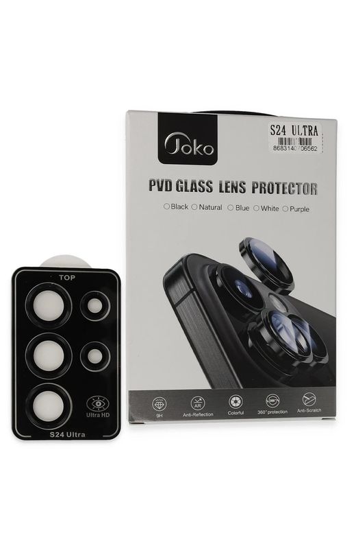Samsung Galaxy S24 Ultra PVD Metal Kamera Lens - Siyah