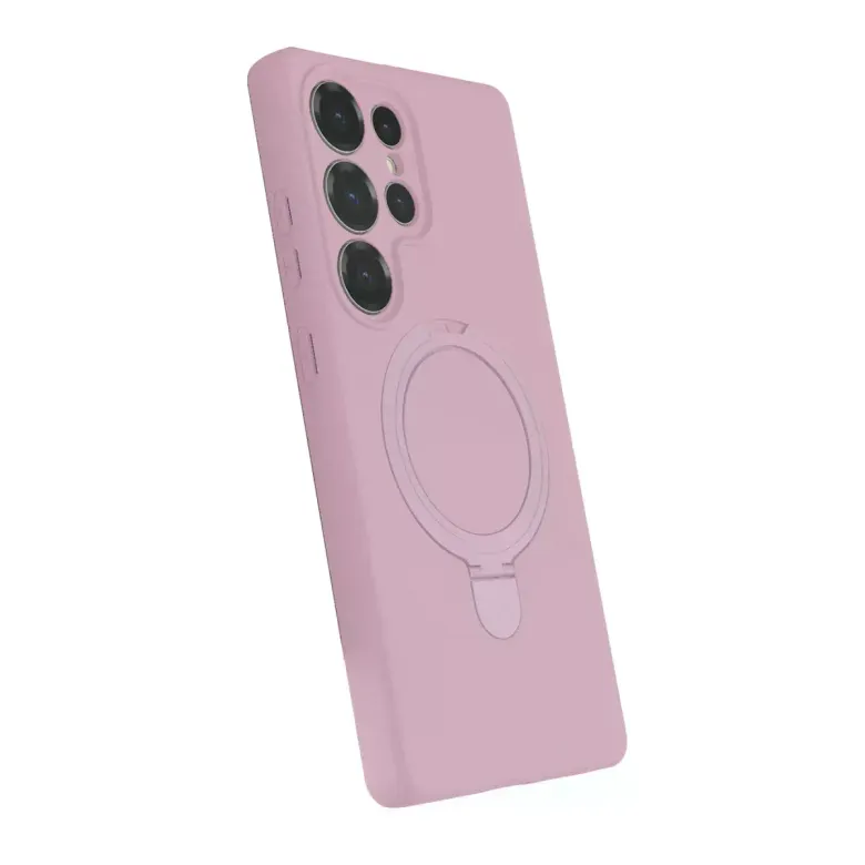 Samsung Galaxy S24 Ultra Regal Magsafe Standlı Kapak - Açık Pembe