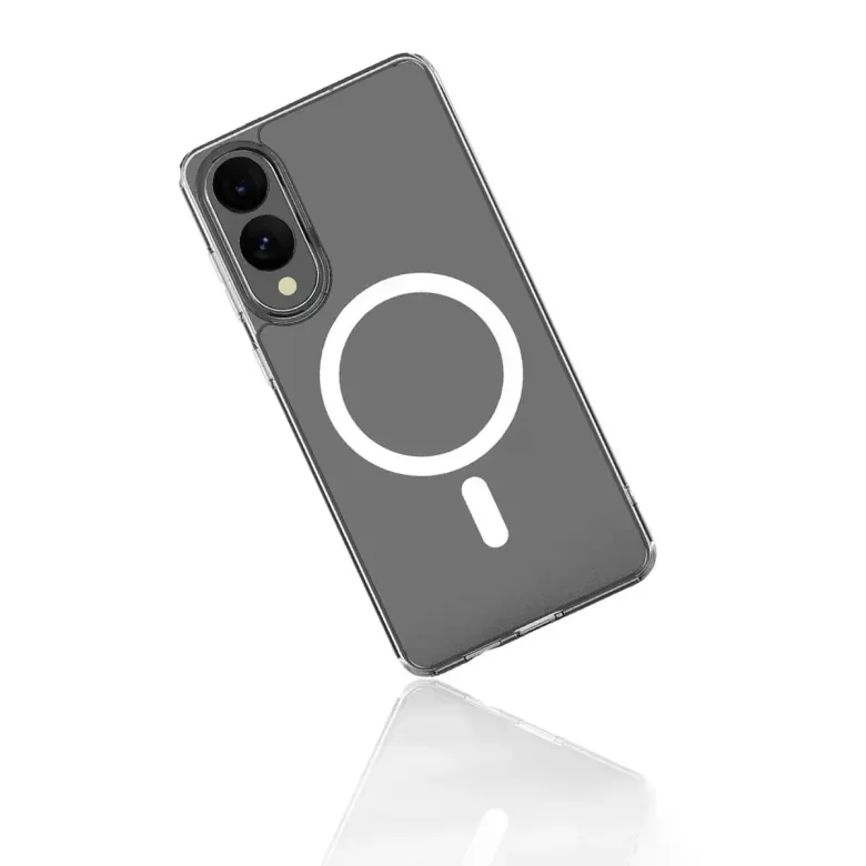 Samsung Galaxy S25 Edge Kılıf Magneticsafe Şeffaf Silikon - Şeffaf