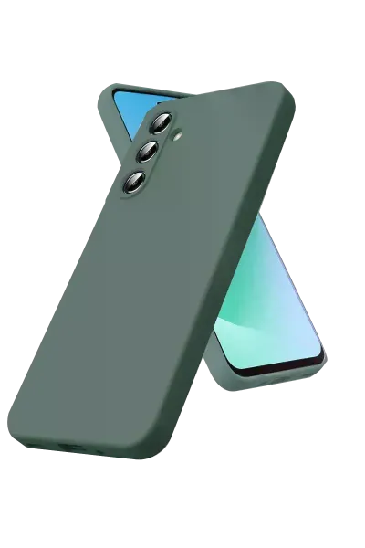 Samsung Galaxy S25 FE Nano içi Kadife Silikon - Koyu Yeşil