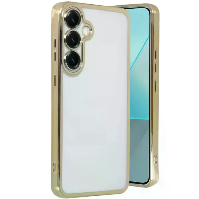 Samsung Galaxy S25 Kılıf Razer Lensli Silikon - Gold