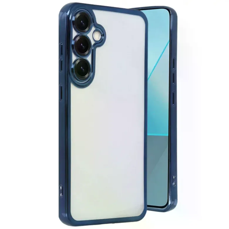 Samsung Galaxy S25 Kılıf Razer Lensli Silikon - Lacivert