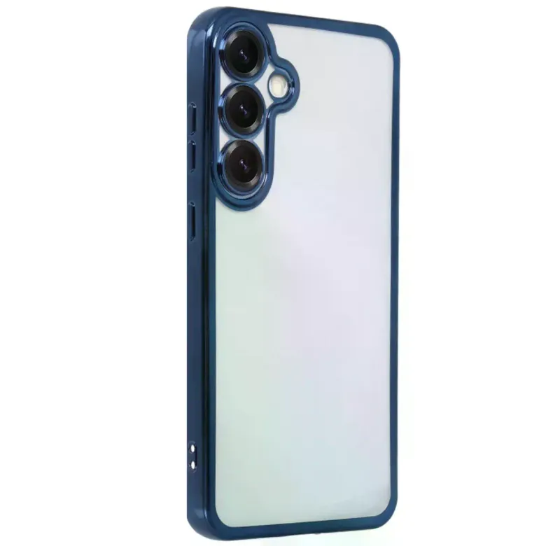 Samsung Galaxy S25 Kılıf Razer Lensli Silikon - Lacivert