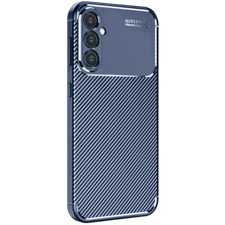 Samsung Galaxy S25 Plus Kılıf Auto Focus Karbon Kapak - Lacivert