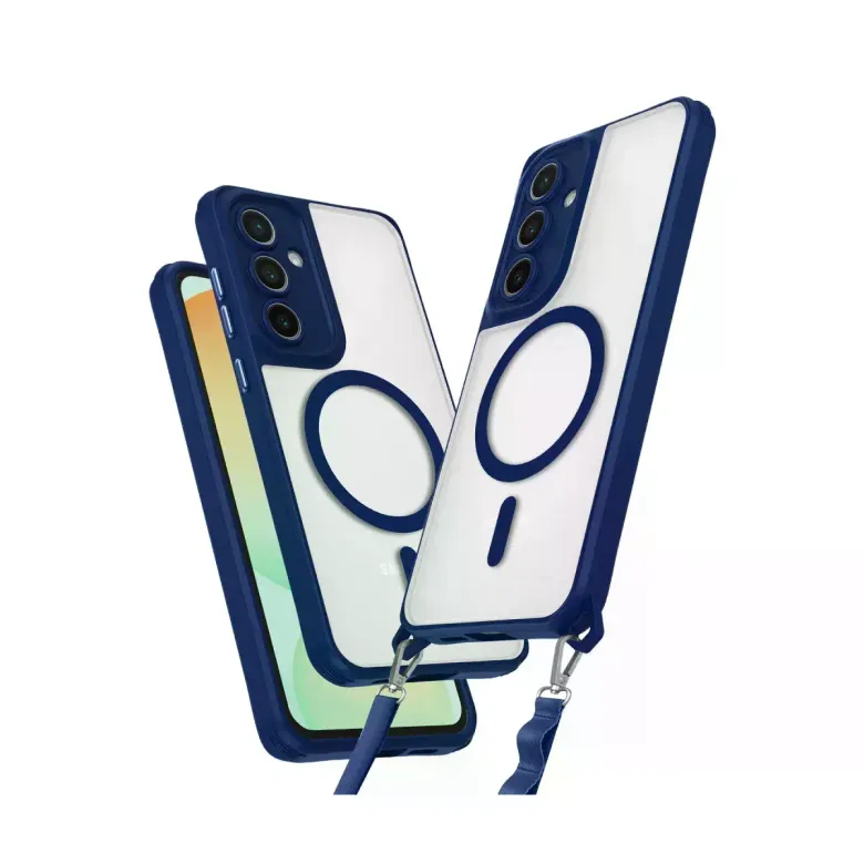 Samsung Galaxy S25 Plus Kılıf Enka Magsafe Silikon Kılıf - Lacivert
