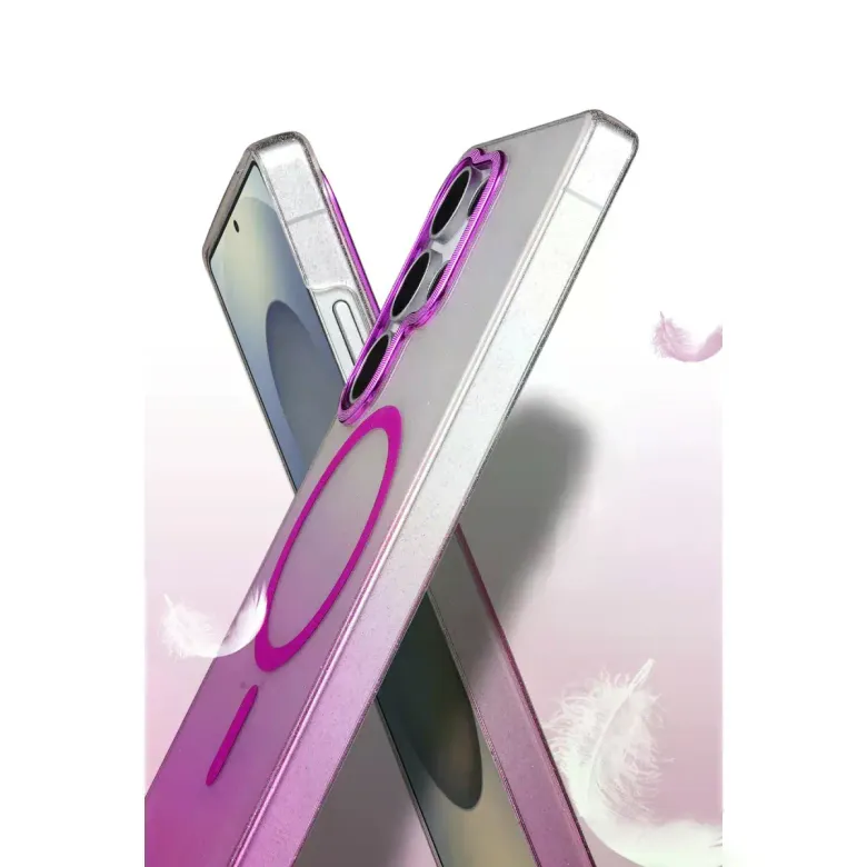 Samsung Galaxy S25 Ultra Glossy Magsafe Kapak - Mavi