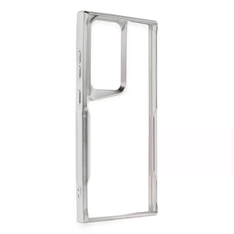 Samsung Galaxy S25 Ultra Kılıf Boyi Silikon Kapak - Gümüş