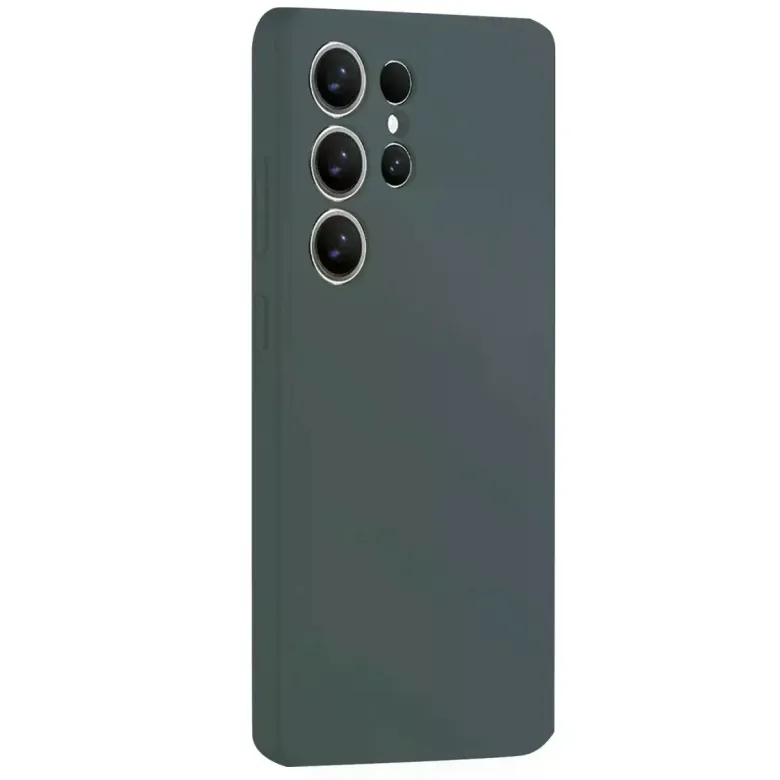 Samsung Galaxy S25 Ultra Kılıf Nano İçi Kadife Silikon - Koyu Yeşil