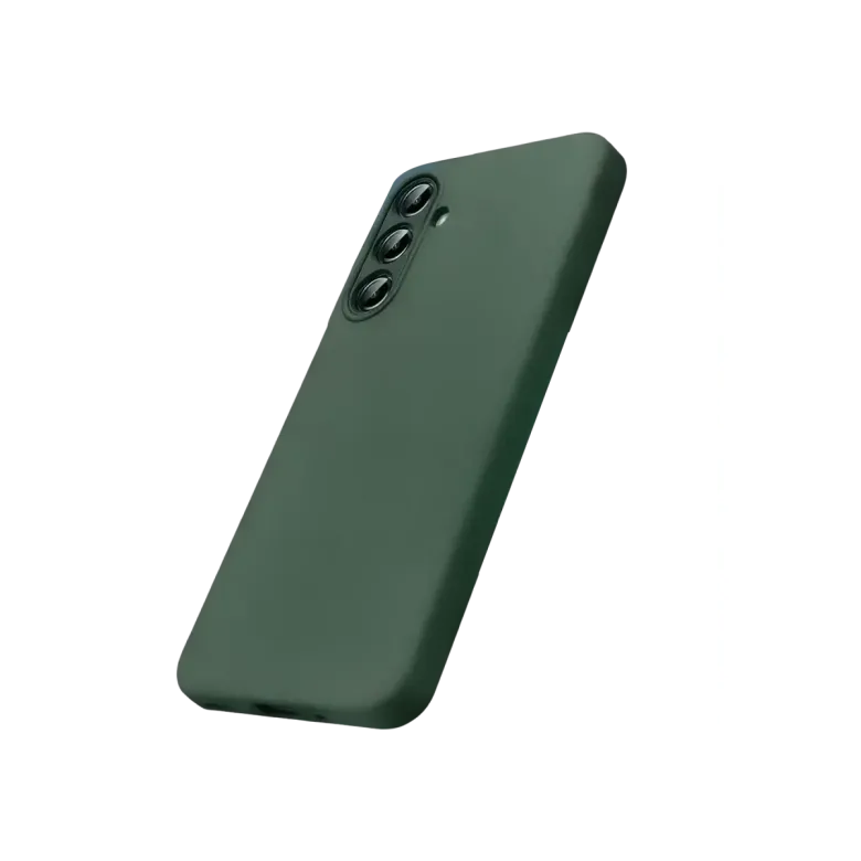 Samsung Galaxy S26 FE Nano içi Kadife Silikon - Koyu Yeşil