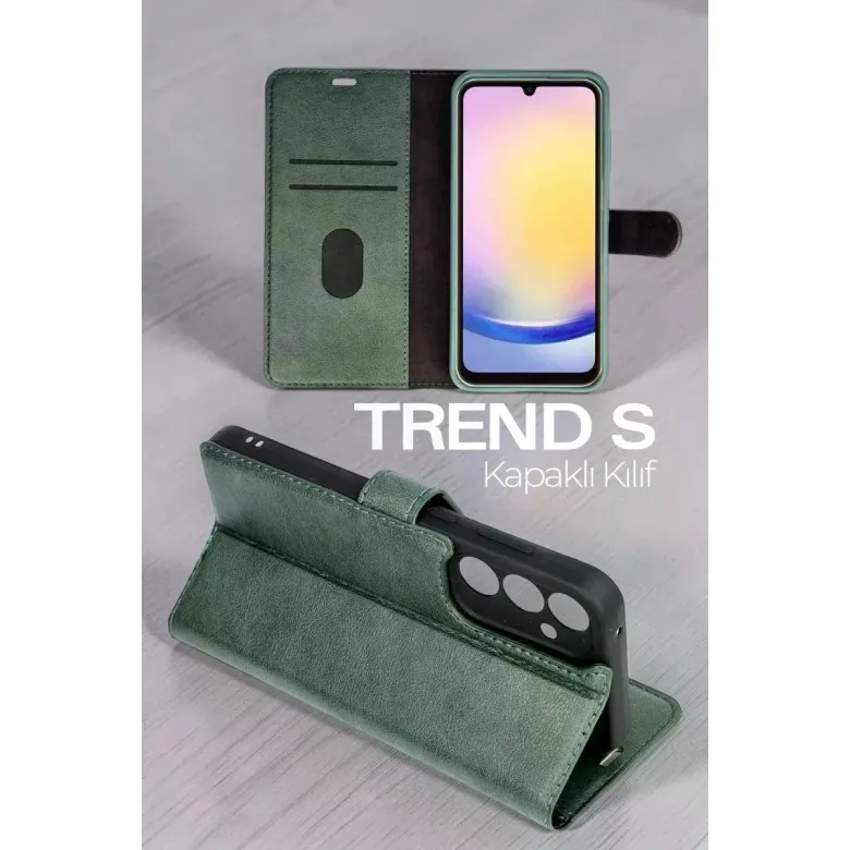 Samsung Galaxy S26 Kılıf Trend S Plus Kapaklı Kılıf - Yeşil
