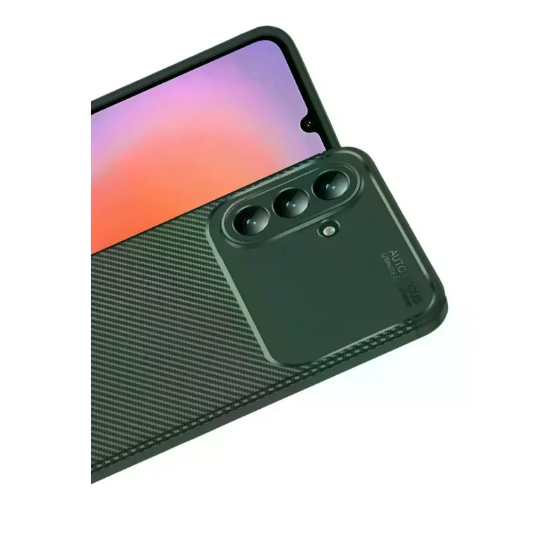 Samsung Galaxy S26 Plus Auto Focus Karbon Kapak - Koyu Yeşil