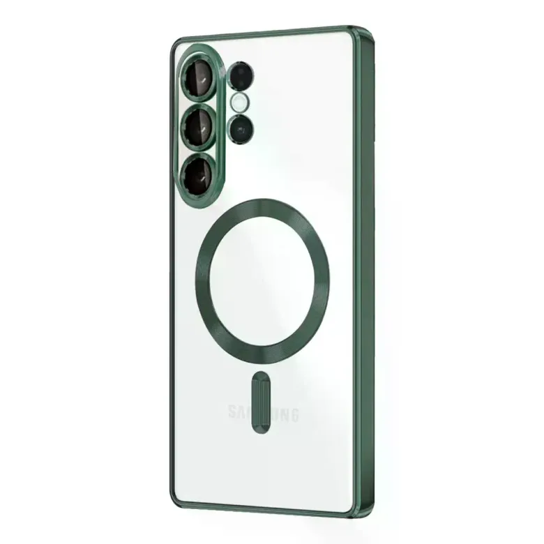 Samsung Galaxy S26 Ultra Kross Magneticsafe Kapak - Koyu Yeşil