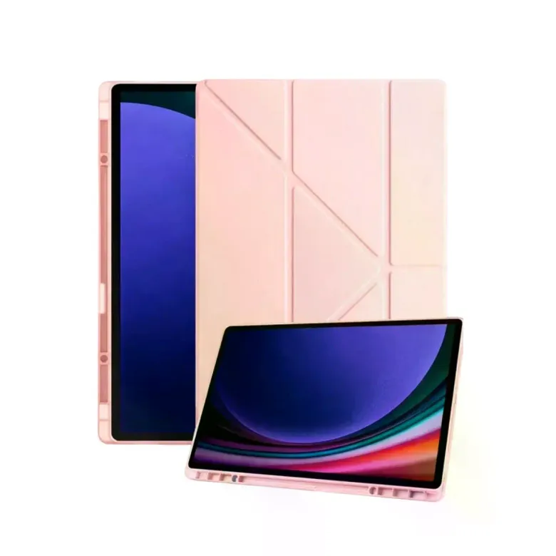Samsung Galaxy Tab A11 Plus Kalemlikli Mars Tablet Kılıfı - Rose Gold