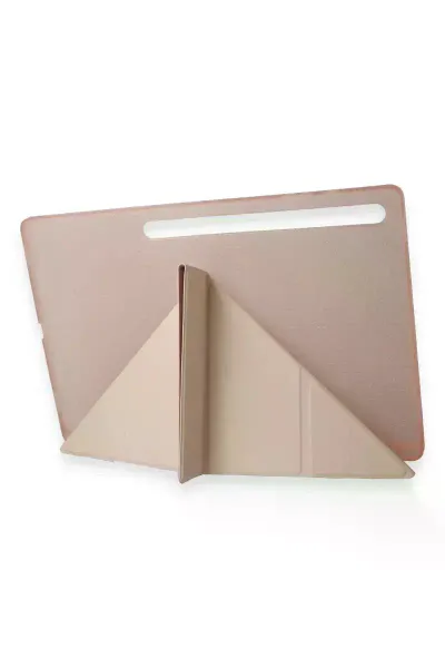 Samsung Galaxy Tab A9 Kılıf Kalemlikli Mars Tablet Kılıfı - Rose Gold