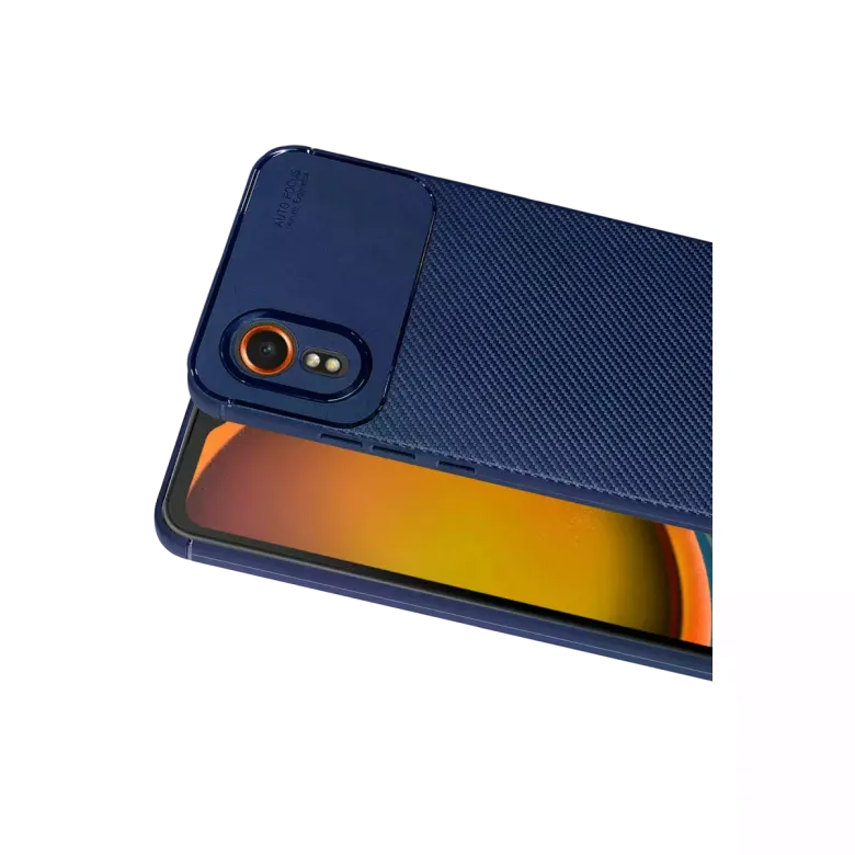 Samsung Galaxy Xcover 7 Kılıf Auto Focus Karbon Kapak - Lacivert
