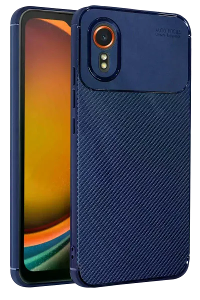 Samsung Galaxy XCover 7 Kılıf Auto Focus Karbon Kapak - Lacivert