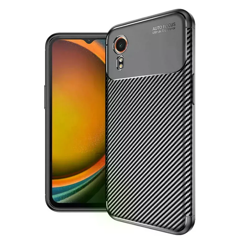 Samsung Galaxy Xcover 7 Kılıf Auto Focus Karbon Kapak - Siyah