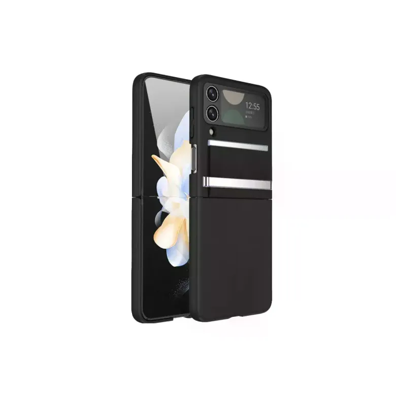 Samsung Galaxy Z Flip 3 Kılıf Belt Flip Kapak - Siyah