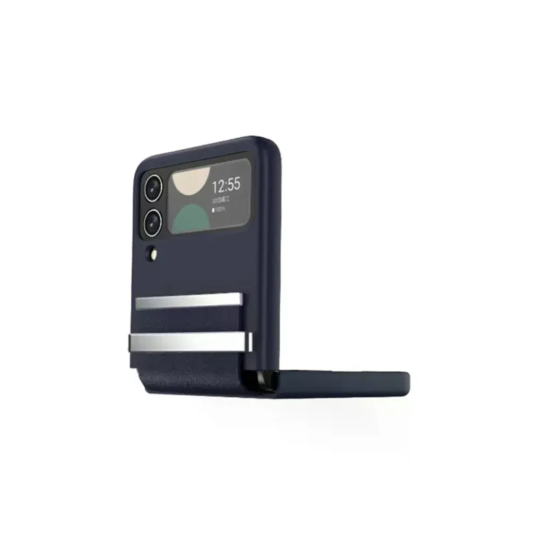 Samsung Galaxy Z Flip 4 Kılıf Belt Flip Kapak - Lacivert