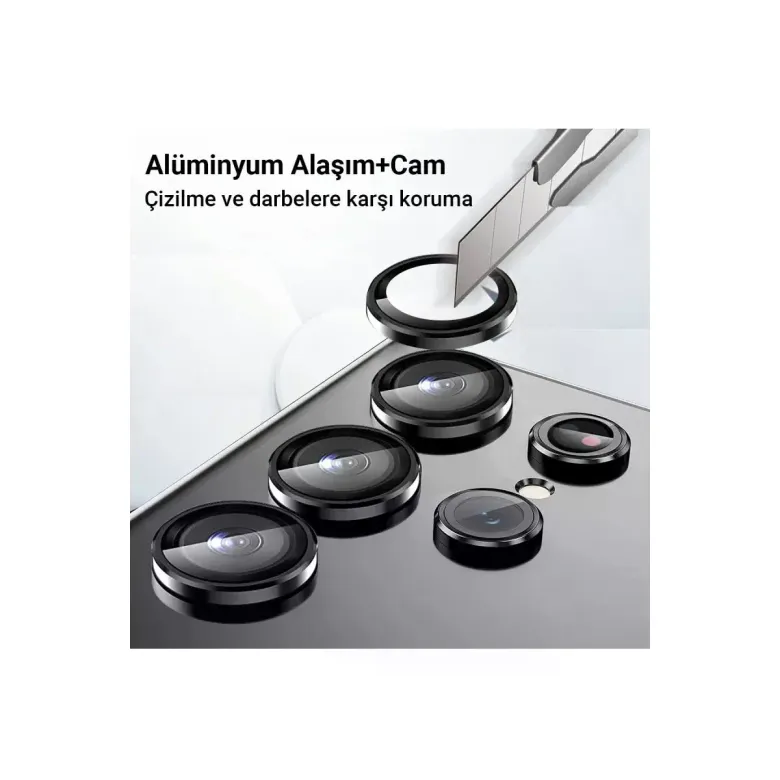 Samsung Galaxy Z Flip 5 Valdez Metal Kamera Lens - Siyah