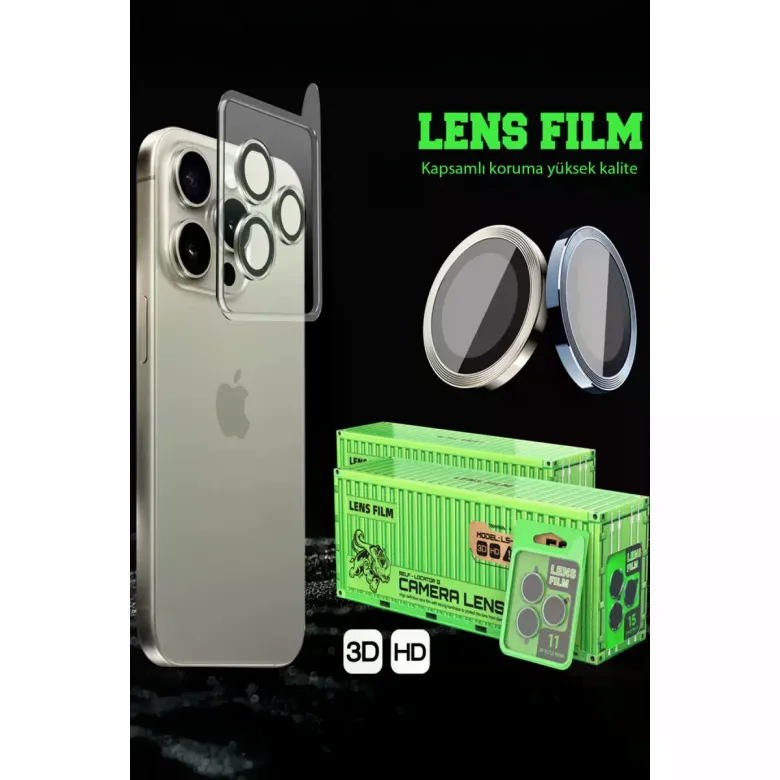 Samsung Galaxy Z Flip 6 Raze Metal Kamera Lens - Siyah