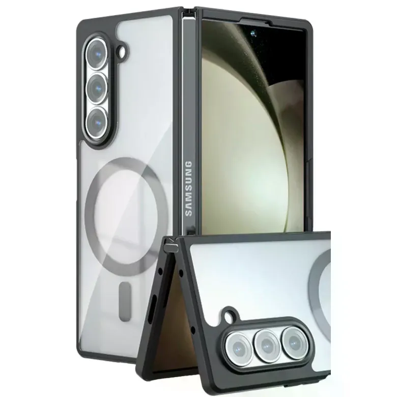 Samsung Galaxy Z Fold 5 Kılıf Blur Fold Magsafe Kapak - Siyah