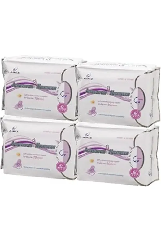 SanalAMCA Store BVSABEVA1986364 Tiens Airiz 10Lu Gündüz Hijyenik Kadın Pedi Seti (4 Paket 40 Adet)