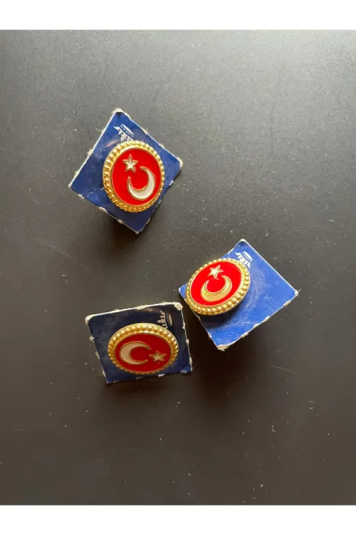 SANAT TACİRİ 2ESFSFS Mineli Türk Bayraği Atatürk Rozet Yaka Broşu